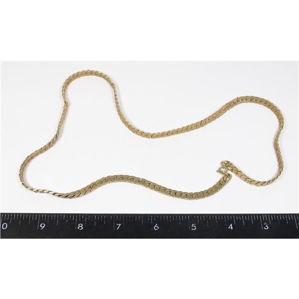 GOLD TONE CHUNKY SNAKE CHAIN NECKLACE