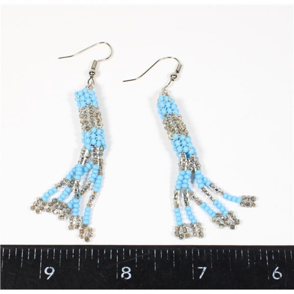 NATIVE BEADED DROP EARRINGS