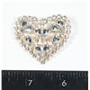 RHINESTONE HEART BROOCH