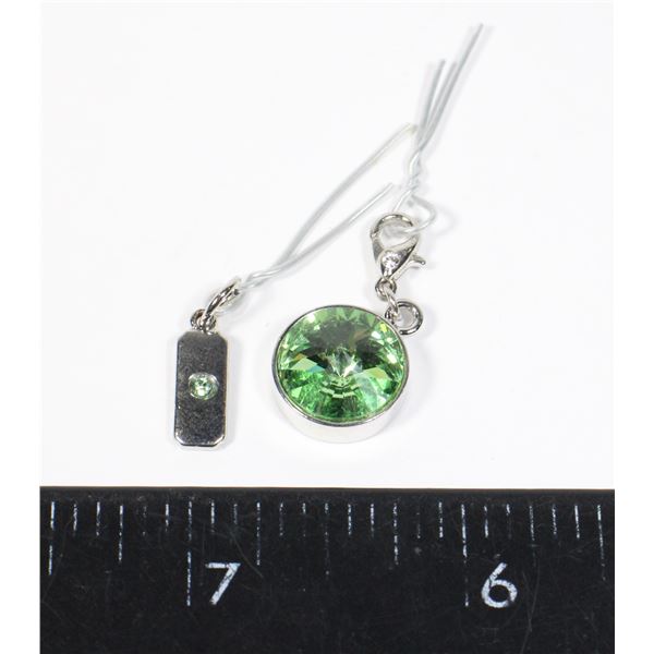 TWO AUGUST BIRTHSTONE PENDANTS