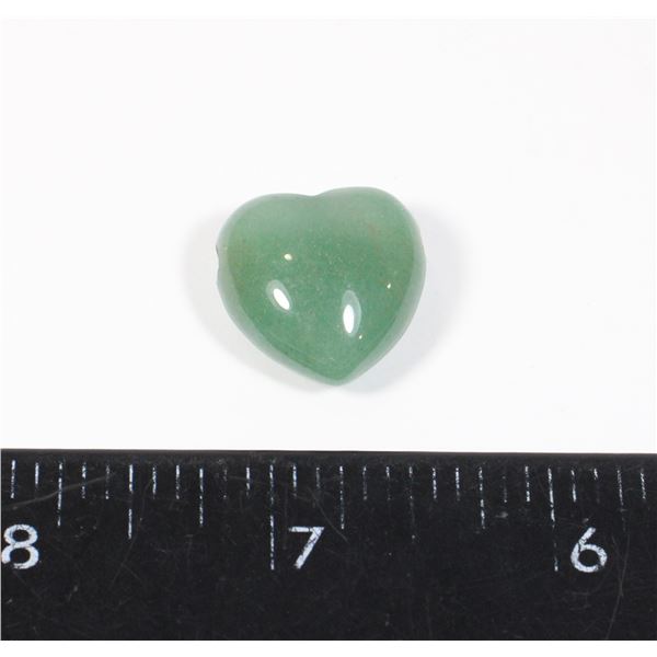 GREEN HEART STONE BEAD FOR JEWELRY MAKING