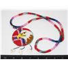 NATIVE BEADED MEDALLION NECKLACE