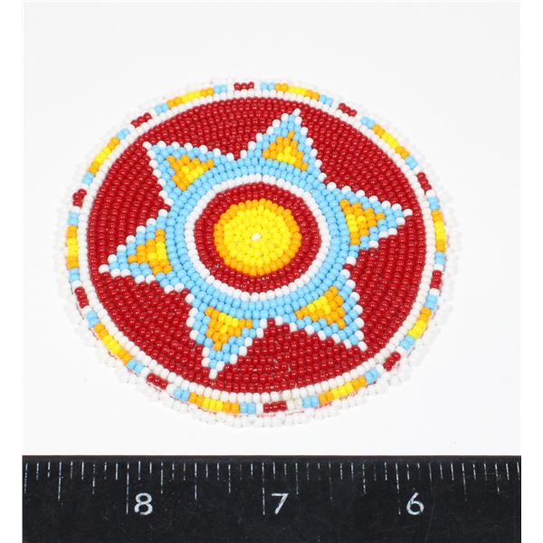 NATIVE BEADED MEDALLION PATCH