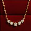 10K,2.52G NATURAL DIAMOND, 1CT, NECKLACE 20"