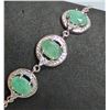 Image 3 : 5.5G SILVER BRACELET 4.5CT EMERALD, BRACELET