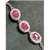 SILVER 4.1G, RUBY 3CT BRACELET