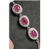 Image 3 : SILVER 4.1G, RUBY 3CT BRACELET