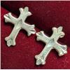 Image 2 : SILVER 1G CROSS EARRINGS