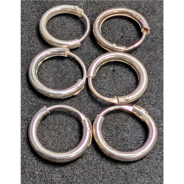 SILVER 2.5G 2PAIR OF EARRINGS