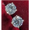 Image 4 : 14K 1.08G, 1.82CT LAB DIMOND EARRINGS