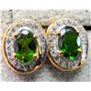 SILVER CHROME DIOPSIDE 1.75CT EARRINGS