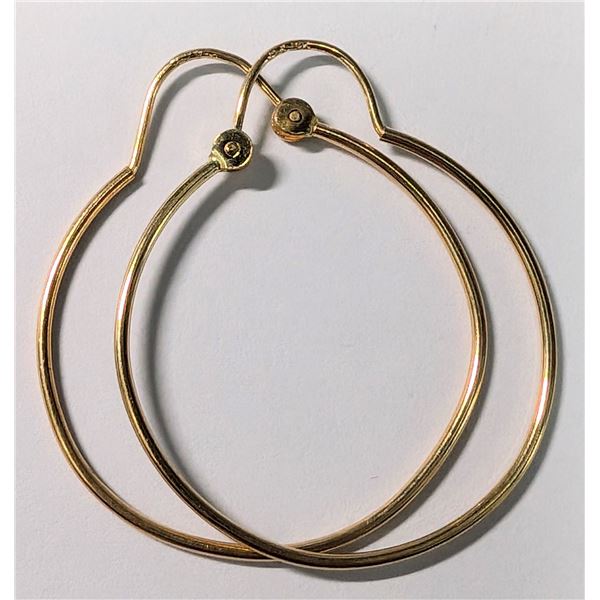 10K YELLOW GOLD 0.8G HOOP EARRINGS