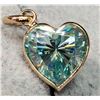 10K YELLOW GOLD MOISSANITE 1.9CT PENDANT