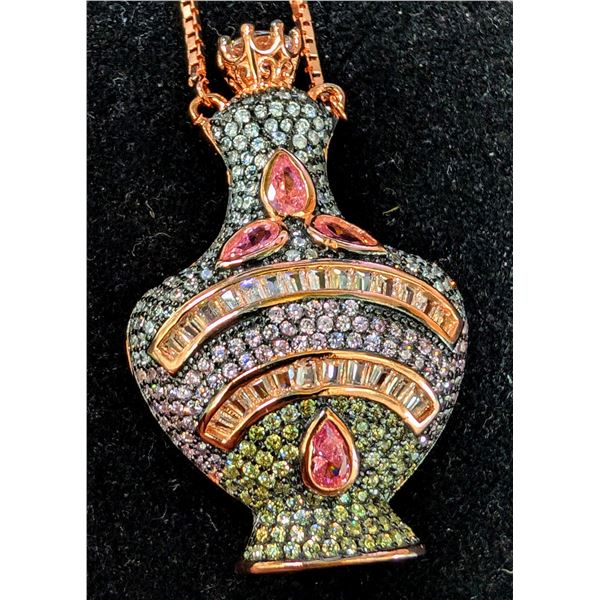 SILVER 19.5G PERFUME BOTTLE WITH ADJUSTABLE