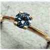 Image 2 : 10K YELLOW GOLD 0.95G LAB BLUE DIAMOND 0.3CT RING
