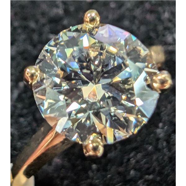 10K YELLOW GOLD 1.7G LAB DIAMOND 1.5CT RING