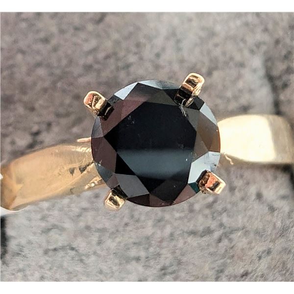 10K YELLOW GOLD 2.37G BLACK DIAMOND 1.03CT RING