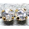 Image 3 : 14K YELLOW GOLD CZ 4MM EARRINGS
