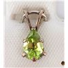 SILVER PERIDOT(0.6CT) PENDANT, MADE IN CANADA