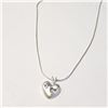 Image 2 : SILVER CZ HEART 17" NECKLACE