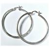 SILVER 8.75G LARGE HOOP EARRINGS