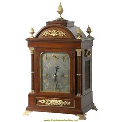 Mahogany 8 Bell Fusee Bracket Clock
