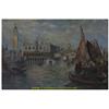 Image 5 : Alfred Pollentine O/C Venetian Harbor Scene (1836-1890)
