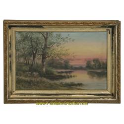 Edward Gregory Smith O/C-Sunset Landscape (1880-1961)