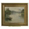 Image 1 : Attr. Alfred Sisley - Pond Scene on Canvas (1839-1899)