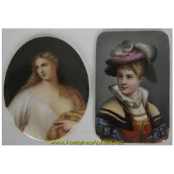 Pr. Small Porcelain Portrait Plaques