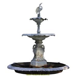 Large 8' Cast Iron 19th c. Fountain by Fiske.