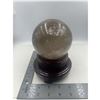 Image 1 : 95.0 MM SMOKY QUARTZ SPHERE WITH INCULSION  HIGH GRADE