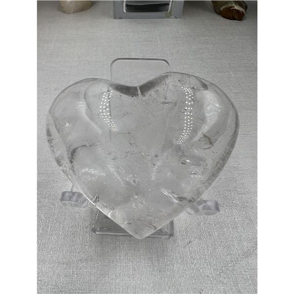 1.8 INCH CLEAR QUARTZ HEART