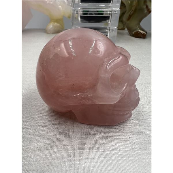 2.0 INCH ROSE QUARTZ SKULL
