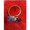 Image 3 : ADJUSTABLE AMETHYST RING BRAND NEW . MATERIAL - ZINC WITH ELETRO PLATED GOLD .