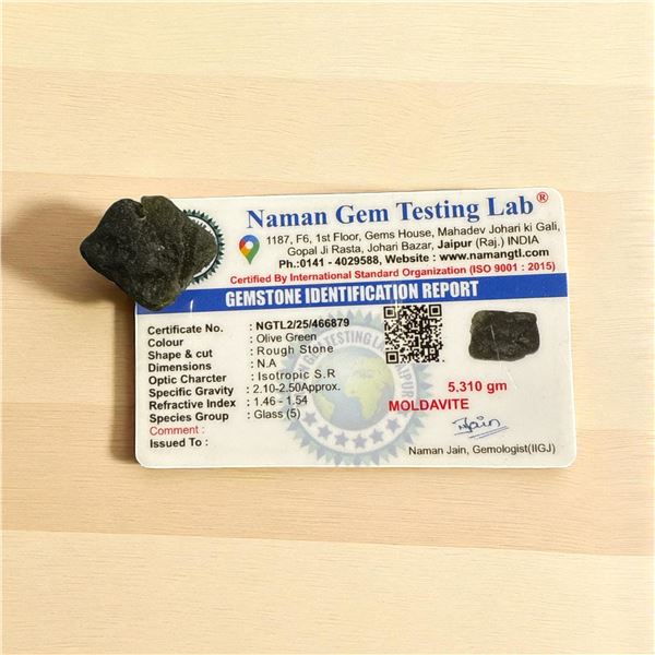 1.3 inch Moldavite 5.310 gms