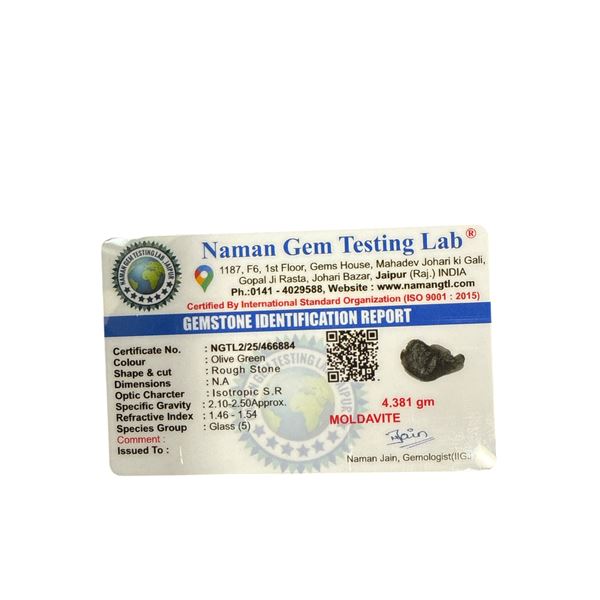 1.22 inch Moldavite 4.381 gms