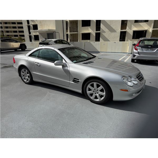 2002 Mercedes SL500 2-Door Roadster, 9608 Miles!  Lic. JXB830, (Starts & Runs -See Video)