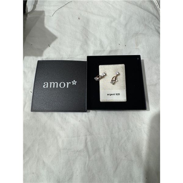 Sterling silver zirconia earrings