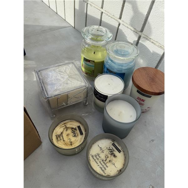 Assorted candles, some used some new