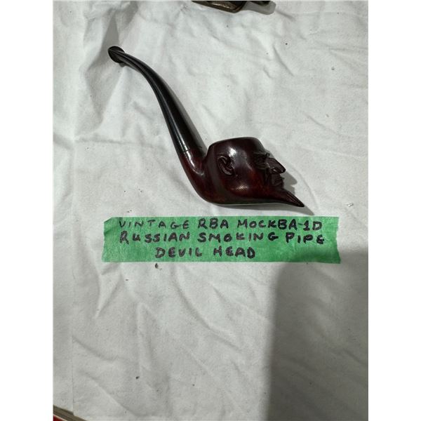 Vintage RBAMOCKBA Russian smoking pipe devil head