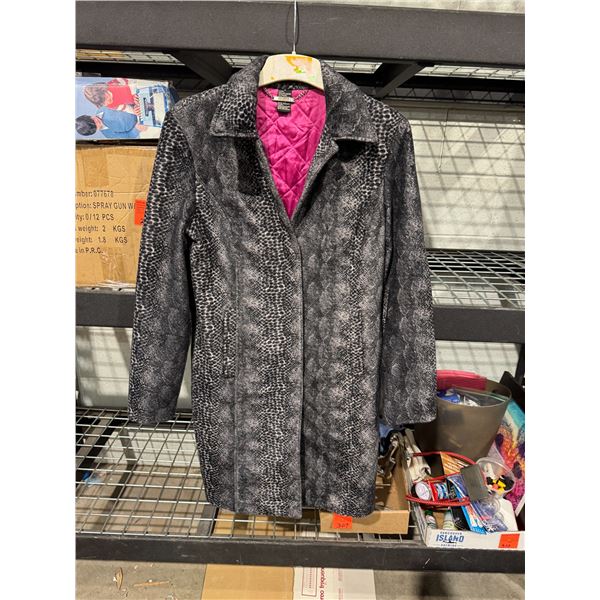 Vintage 1990s Guess faux  snake skin coat small excellent condition