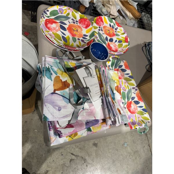 Linens and patio dishes