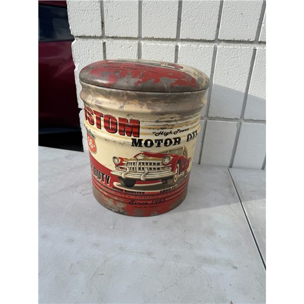Custom motor oil route 66 Storage Ottoman