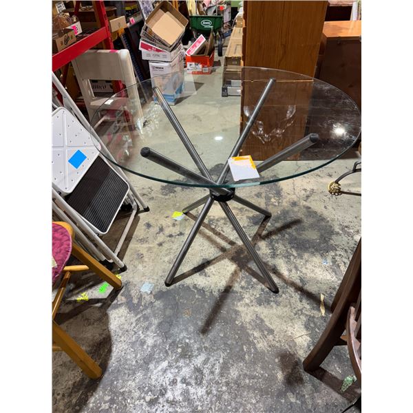 Glass Table was folding base