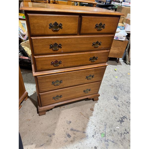 Maple dresser measures 35" x 18" x 48" tall