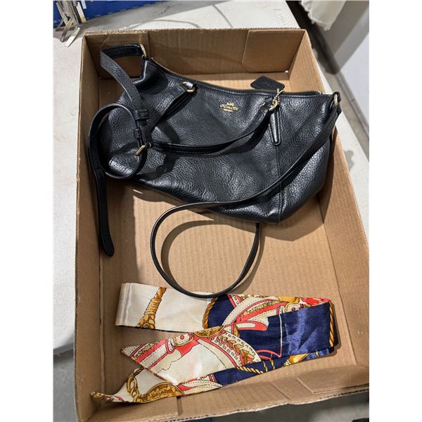 Coach handbag, and other item