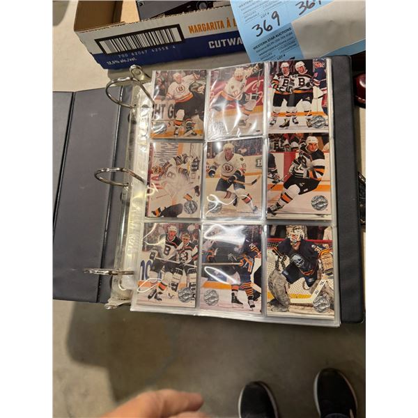 Binder of hockey cards