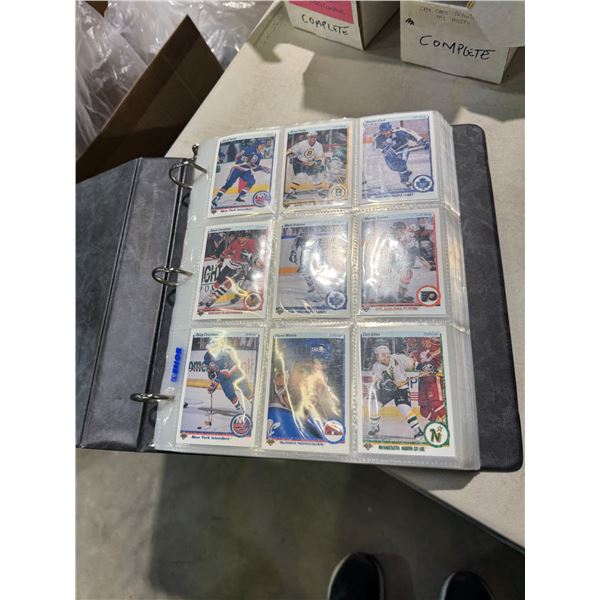 Hockey cards in binder