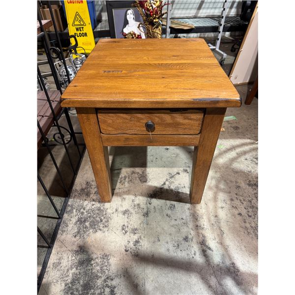 Side table measures 27" x 23" x 28"